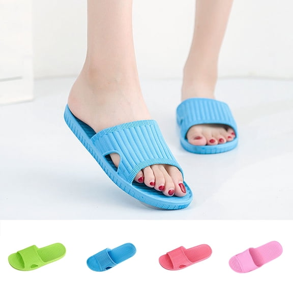 Slippers for Women Slip-on Flat Heel Non-Slip Slides Shoes Women's Casual Lightweight House Slides Shower Sandals