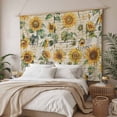 thumbnail image 3 of Farmhouse Sunflower Small Tapestry for Bedroom Wall Hanging Tapestry, Retro Summer Botanical Ceiling Backdrop Tapestries Poster Blanket Wall Decor for Teens Room Living Room Dorm 23" x 28", 3 of 8