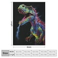 thumbnail image 4 of JEUXUS  Dinosaur Gifts Blanket, Dinosaur Blanket for Boys Girls Kids, T-Rex Dino Throw Blanket, Dinosaur Emitting Rainbow Sparkles in Space Blanket, Unique Christmas Boy Gift Ideas,, 4 of 6