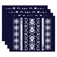 thumbnail image 2 of Simply Daisy, 18 x 14 inch, Cuban Tile 2, Geometric Print Placemat (Set of 4), Purple, 2 of 2