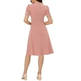thumbnail image 3 of MODA NOVA Elegant Dress for Juniors Ruffled Peter Pan Collar Midi Dresses, 3 of 5