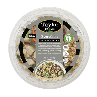 Taylor Farms Everything Bagel Chopped Salad Bowl, 7 oz (Fresh)