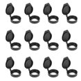 thumbnail image 1 of Unique Bargains 12pcs Rubber Dust Cover Waterproof Caps Black Fit for 22mm Dia Cam Lock, 1 of 3