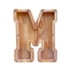 thumbnail image 2 of Caja de billetes de madera con fachada de cristal transparente • Caja de ahorro en letras inglesas • Construcción de madera natural • Banco decorativo de monedas de una sola pieza, 2 of 6