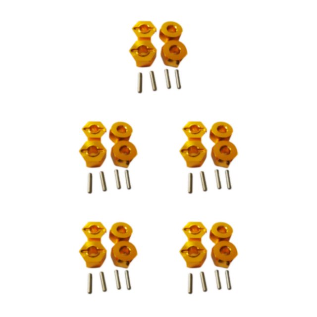 Soporte hexagonal de rueda Vogacara 4 mm para 1/14 LC Crawler amarillo Type2 NO2