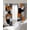 Orange, variant on Navy Blue Black Geometric Blackout Curtains for Bedroom/Living Room, Thermal Insulated Kitchen Curtains, Modern Abstract Art Block Grommet Darkening Window Treatment Drapes 27.5"x39"x2