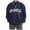 Navy, variant on Mens Sweatshirts Quarter Zip Letter Print Solid Color Casual Loose Fit Crew Neck Shirts Comfoty Soft Spring Fall Pullover Long Sleeve Tops 2026 Winter Outfits Blue L