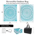 thumbnail image 3 of Alfombra Bamathom, 244 x 305 cm, impermeable, para exteriores, reversible, color verde azulado, 3 of 9