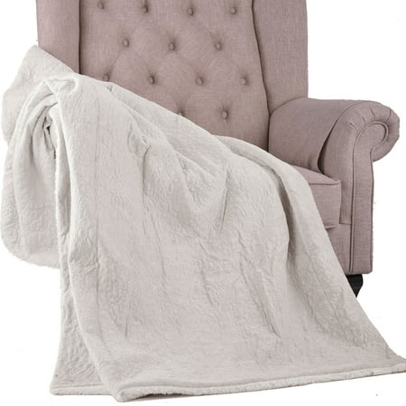 - BOON Lorreay Micromink Embroidered Throw Blanket