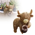 thumbnail image 3 of Highland Cow Statue Flower Pot Holder Resin Ornament 3.54 Inch, Funny Garden Accessory for Outdoor Gardens, Patio, Lawn, Balcony and Indoor Living Room Decor, Cute Farm Animal Gift, 3 of 4