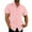 Pink, variant on WREESH Men's Summer Button Down Shirt Vacation Solid Color Cotton Linen Double Pocket Casual Shirts Short Sleeves Pink