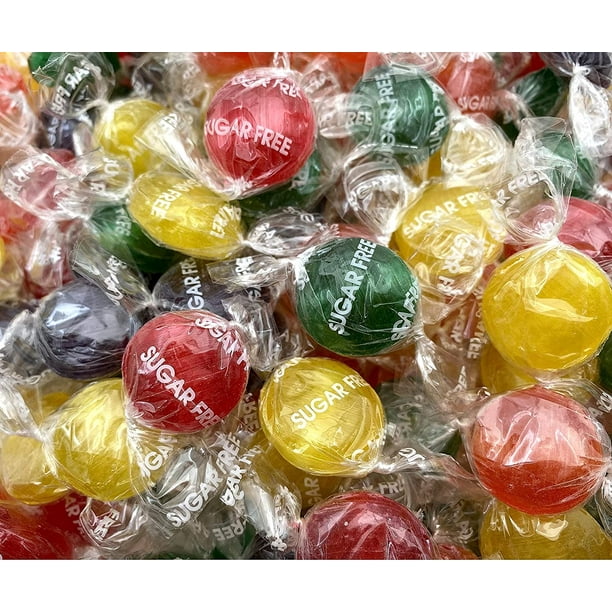 Funtasty Assorted Sugar Free Fruit Buttons Hard Candy, Individually