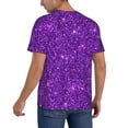 thumbnail image 2 of KLL Purple Glitter for Men's Baseball Shirts,Short Sleeve Casual Shirts Button Down Shirt for Men Beach Summer Wedding Shirt-XX-Large, 2 of 7