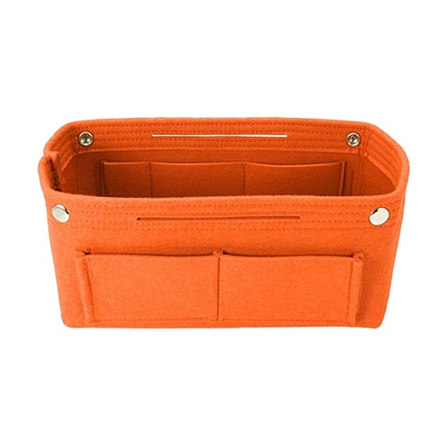 Sonducket La caja fuerte de los cosméticos del bolso del parte movible del fieltro del viaje-amigable en va el bolso interno del cosmético de Bolsas de mensajero y de hombro color naranja