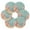 Colorful Starfish and Seashells, variant on 6 Pcs Drink Coasters with Holder 3.94in Woven Coasters for Drinks Colorful Starfish and Seashells Coaster Set for Protection Table