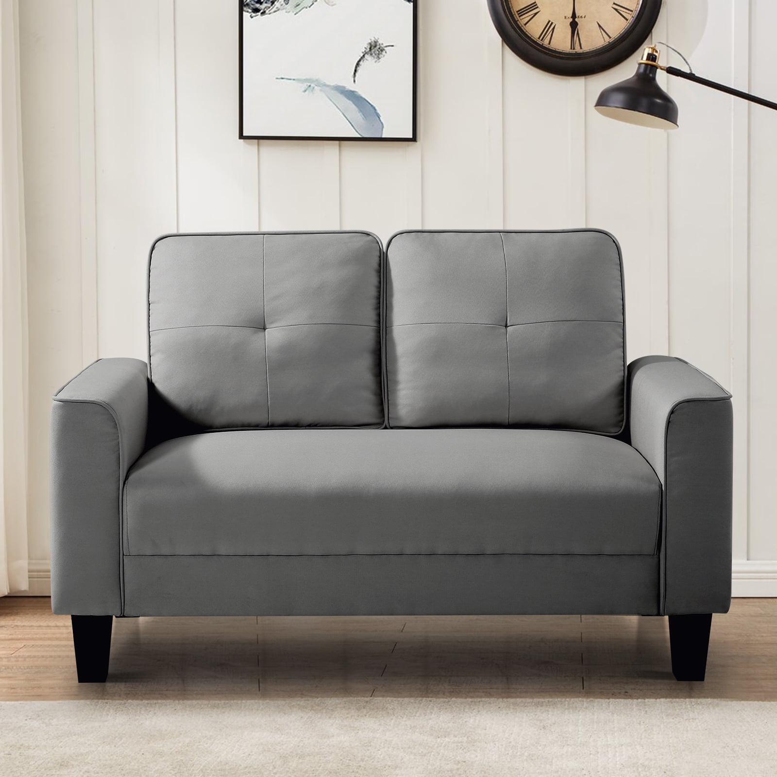 57.08"Modern Loveseat Sofa with Solid Wood Frame, Living Room Chair