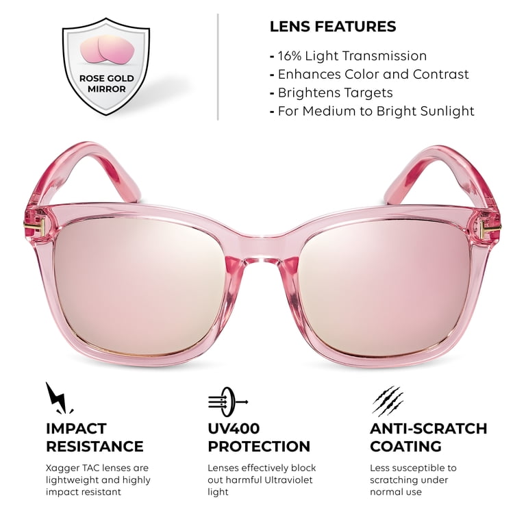 XAGGER Square Polarized Sunglasses for Women, Retro TR90  display picture 1