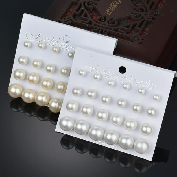 Walmart pearl outlet earrings set