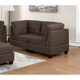 thumbnail image 3 of Miekor Furniture Living Room Furniture Sofa Set Armless Chair Ottoman And 4x Corner Sofa 6pc Set Black Coffee Linen Like Fabric W5UAHD, 3 of 9