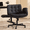 Black, variant on TMV Criss Cross Chair with Wheels & Armrests, Comfy Wide Vanity Chair, PU Leather Cross Legged Desk Chair, Height Adjustable Computer Office Desk Chairs for Home＆Makeup＆Bedroom，Black