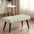 thumbnail image 4 of XYZCANDO Yellow Sunflower Print Polyester Spandex Bench Seat Cover with Washable, Easy to Clean Wear Resistant Rectangle Long Bench Cover for Living Room, 4 of 9