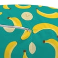 thumbnail image 3 of Banana Pouf Cover with Zipper, Pattern of Whole and Sliced Fruit Elements Scattered, Soft Decorative Fabric Unstuffed Case, 30" W X 17.3" L, Seafoam Mustard, by Ambesonne, 3 of 5
