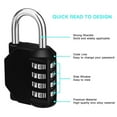 thumbnail image 3 of Combination Padlocks, 4 Digit Locker Padlocks For Gym Lockers, School Locker, Weatherproof Outdoor Padlock Fence - Jxlgv, 3 of 5