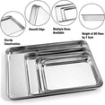 thumbnail image 2 of Tutuviw Stainless Steel Sheet Pan Baking Sheet Set of 4 Sheet Baking Pans Stainless Steel Bakeware Non Toxic & Healthy, Mirror Finish & Rust Free, 2 of 7