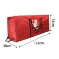 thumbnail image 3 of Bolsa de almacenamiento para árbol de Navidad con cierre de cremallera, organizador para colgar colgantes Papá Noel rojo, 3 of 9