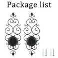 thumbnail image 4 of Sziqiqi Wall Candle Holder Decorative Black Candle Sconces Set of 2  Elegant European Style Metal Hooks for Entryway Bedroom Decor, 4 of 7