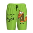 thumbnail image 4 of Naloa Drink Coffee And Do Good Men's Short Pajama Pants, Lounge Comfort Shorts with Elasticized Waistband and Side Pockets - 4X-Large, 4 of 9