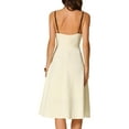 thumbnail image 3 of Conjunto de 2 piezas para mujer INSPIRE CHIC, traje de oficina elegante, blazer y vestido midi de tirantes spaghetti M blanco, 3 of 6