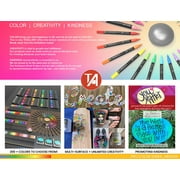 Tooli-Art Acrylic Paint Pens Yellow and Brown Pro Color Series Set with 3mm Medium Tip Marker Set of 22