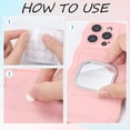 thumbnail image 4 of 1 caja de 2 espejos de maquillaje para teléfono, fundas para espejo, dijes para teléfono, diamantes de imitación dorados, corazón de cristal, calcomanías para maquillaje de smartphone., 4 of 5