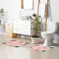 thumbnail image 6 of Yayeee Bath Rugs for Bathroom Floor Set of 2 Non Slip Fluffy Soft Absorbent Mat, Pink Christmas Cups, 6 of 7