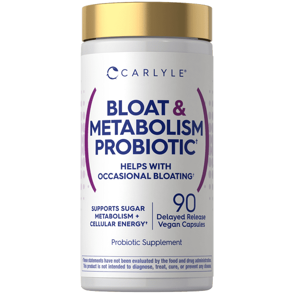 Bloat and Metabolism Probiotic | 90 Capsules | for Women and Men | by Carlyle