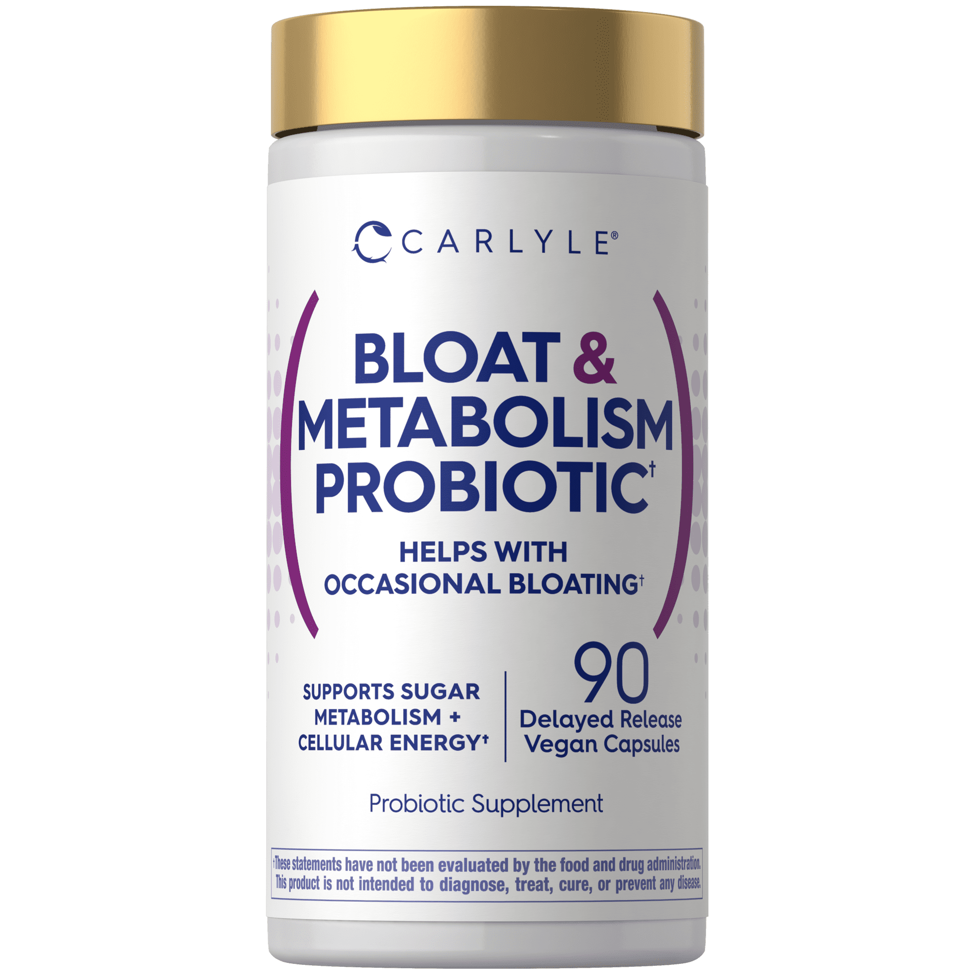 Bloat and Metabolism Probiotic | 90 Capsules | for Women and Men | by Carlyle
