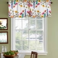 thumbnail image 3 of 2 Pack Valances for Window, Spring Floral Short Curtains for Kitchen Bedroom Living Room, Yellow Pink Flowers Botanical Farmhouse Rod Pocket Small Window Treatment Valance Drapes 54 x 18 Inch, 3 of 8
