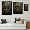 thumbnail image 4 of Designart "Tribal Dogon African Mask" African Tribal Print on Natural Pine Wood, 4 of 5
