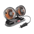 thumbnail image 1 of Ventilador de refrigeración automático genérico, cabezal doble giratorio portátil para carro, camión sedán Naranja, 1 of 8