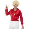 thumbnail image 2 of Smiffy's Costumes Men's 60s 70s Groovy Dude Red Disco Shirt Costume Medium 38-40, 2 of 2