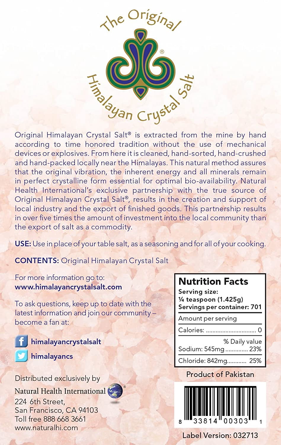 Original Himalayan Crystal Salt - Coarse Granulated - Culinary Salt for Healthy Cooking - Mineral Rich Salt with Great Flavor (3 Pack)