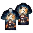 thumbnail image 3 of Happy Halloween Vampire Exotic Shorthair BOO with Pumpkins Fun and Spooky Hawaiian Shirt Breathable Summer Unisex Merch Cat Lover Kitten Owner Gifts - 00018, 3 of 6