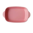 thumbnail image 1 of 1pc Ceramic Baking Tray Microwave Oven Cutlery High Temperature Resistance Baking Pans (Pink), 1 of 8