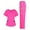 Hot Pink, variant on Two Piece Sets for Women Fashion Clothing Short Sleeve Shirt and Elastic Waist Pants Nursing Uniform Matching Sets