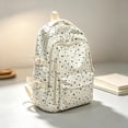 thumbnail image 2 of UJNDER Campus Style Lightweight Backpack with Floral Print Large Capacity Shoulder Daypack for Students Daily School Use School Backpack for Girls,01_Purple,Large, 2 of 5