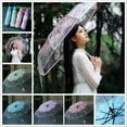 thumbnail image 7 of Clear Transparent Folding Umbrella, Compact 3 Fold Rain Umbrella Windproof Portable Travel Umbrella, 7 of 7