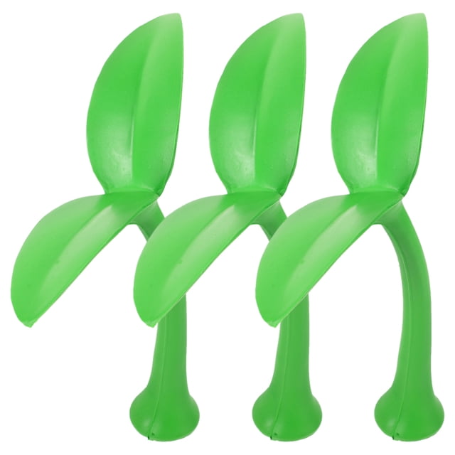 BRIGHTFUFU 3 uds brotes de frijol decoración del coche decoración del techo del coche lindo pasto verde calcomanía del coche adorno de parachoques pegatina 3D para techo automotriz
