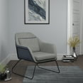 thumbnail image 2 of Metal Sled Leg Accent Chair Grey and Blue, 2 of 2
