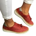 thumbnail image 3 of ZTTD Women's Fashion Fringe Hollow-Out Round Toe Slip On Shoes Flat With Sneakers, 3 of 6